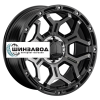 LS FlowForming 9x17/6x139,7 ET15 D106,1 RC68 BKF (конус, Колпак+лого)