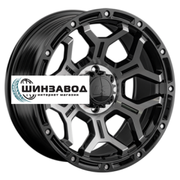 LS FlowForming 9x17/6x139,7 ET15 D106,1 RC68 BKF (конус, Колпак+лого)