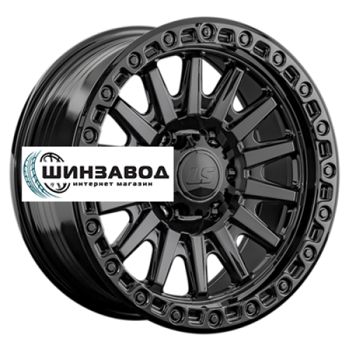 LS FlowForming 9x18/5x150 ET25 D110,1 RC90 BK (конус, Колпак+лого)