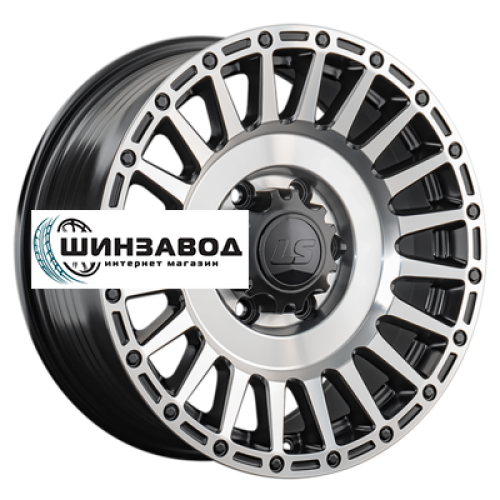 LS FlowForming 8x17/6x139,7 ET36 D100,1 RC95 BKSF (конус, Колпак+лого)
