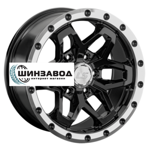 LS 9x17/6x139,7 ET15 D106,1 1350 BKL (конус, Колпак+лого)