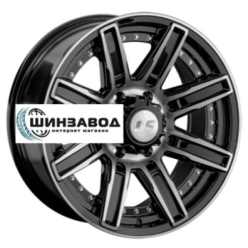 LS 9x18/6x139,7 ET20 D106,1 1353 BKF (конус, Колпак+лого)