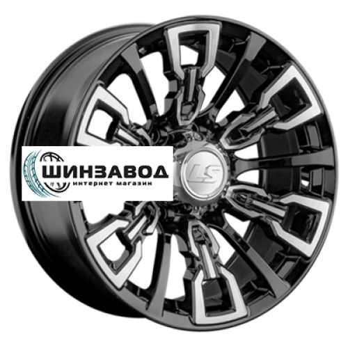 LS 8x17/6x139,7 ET-15 D106,1 1363 BKF (конус, Колпак+лого)