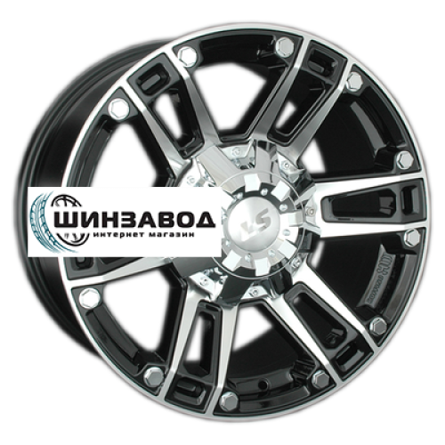 LS 8x17/6x139,7 ET25 D106,1 558 BKF (конус, Колпак+лого)
