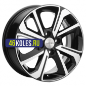 Khomen Wheels 6x15/4x98 ET36 D58,6 KHW1501 (Lada Granta) Black-FP