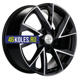 Khomen Wheels 7x17/5x108 ET43 D65,1 KHW1714 (DFM AX 7) Black-FP