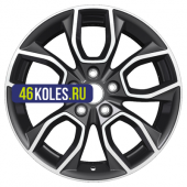 Khomen Wheels 7x17/5x114,3 ET45 D67,1 KHW1713 (CX-5/i40/X-Trail) Black-FP