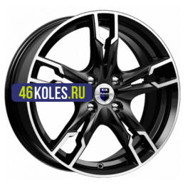 K&K 7x17/5x105 ET40 D56,6 Солар (КС875) Алмаз черный SK
