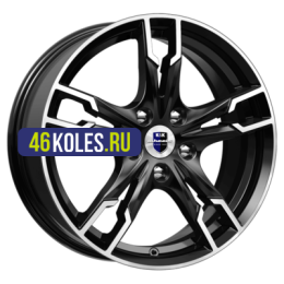 K&K 7x17/5x114,3 ET45 D66,1 Солар-оригинал (КС875) Алмаз черный SK