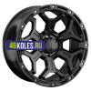 LS FlowForming 9x17/6x139,7 ET15 D106,1 RC68 BK (конус, Колпак+лого)