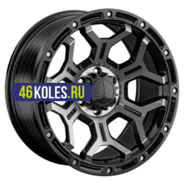 LS FlowForming 9x17/6x114,3 ET25 D67,1 RC68 BKF (конус, Колпак+лого)