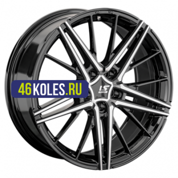 LS FlowForming 8x18/5x108 ET36 D65,1 RC76 BKF (конус, Колпак+лого)