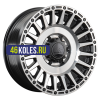 LS FlowForming 8x17/6x139,7 ET36 D100,1 RC95 BKSF (конус, Колпак+лого)