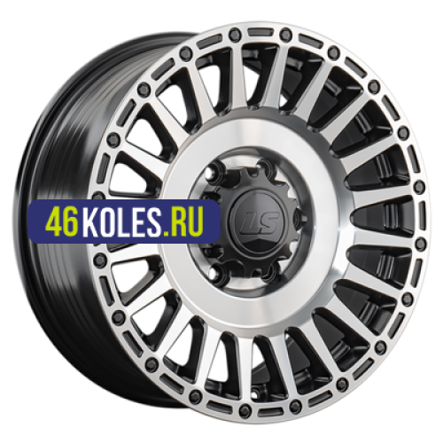 LS FlowForming 8x17/6x139,7 ET36 D100,1 RC95 BKSF (конус, Колпак+лого)