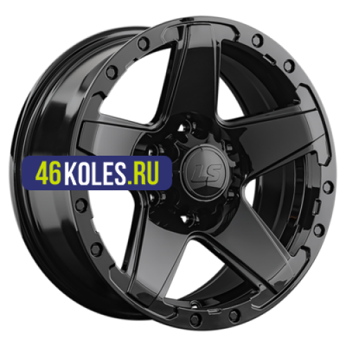 LS 8x17/6x139,7 ET30 D100,1 1284 BK (конус, Колпак+лого)