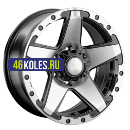 LS 8x16/5x150 ET2 D110,1 1284 BKF (конус, Колпак+лого)