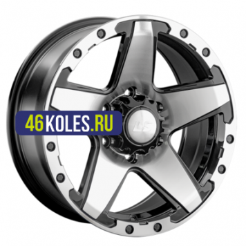 LS 8x17/6x139,7 ET25 D106,1 1284 BKF (конус, Колпак+лого)