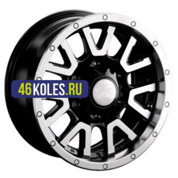 LS 7x15/6x139,7 ET10 D106,1 1288 BKF (конус, Колпак+лого)
