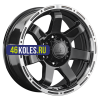 LS 7,5x17/6x139,7 ET25 D106,1 1289 BKL (конус, Колпак+лого)