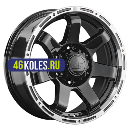 LS 7,5x17/6x139,7 ET25 D106,1 1289 BKL (конус, Колпак+лого)