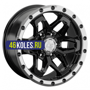 LS 9x17/6x139,7 ET15 D106,1 1350 BKL (конус, Колпак+лого)