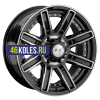 LS 9x18/6x139,7 ET20 D106,1 1353 BKF (конус, Колпак+лого)