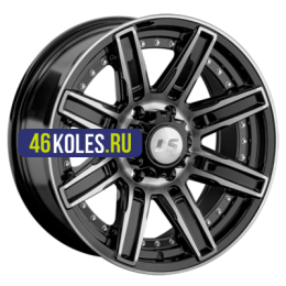 LS 9x18/6x139,7 ET20 D106,1 1353 BKF (конус, Колпак+лого)