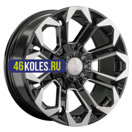 LS 9x17/6x139,7 ET20 D106,1 1366 BKF (конус, Колпак+лого)