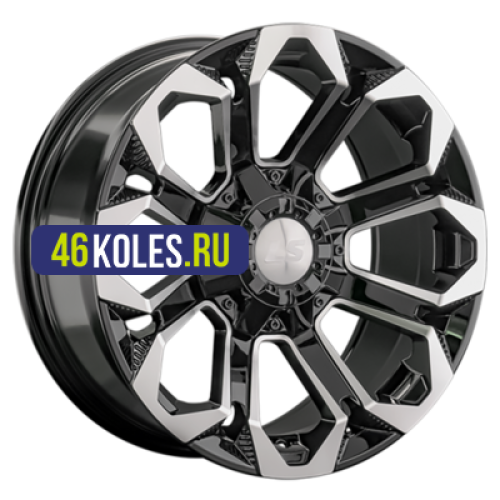 LS 9x17/6x139,7 ET20 D106,1 1366 BKF (конус, Колпак+лого)