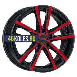 MAK 7x17/5x114,3 ET40 D76 Milano Black Red Face
