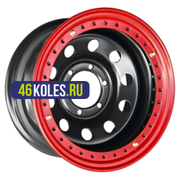 Off-Road Wheels 10x15/5x139,7 ET-44 D110 УАЗ с бедлоком (красный) Черный