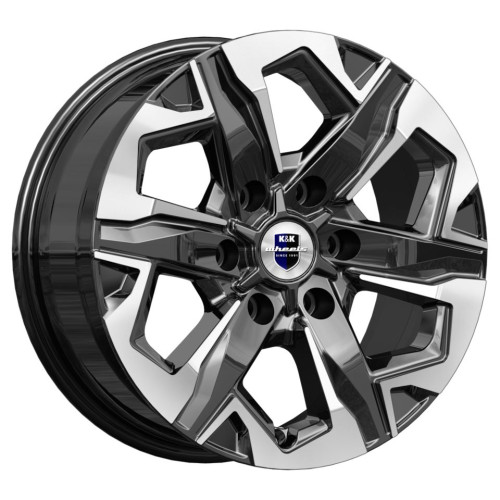 КиК  Тейт (КС1050)  7,5\R17 6*139,7 ET38  d67,1  Алмаз черный  [80288]  <Ш>  Fb max 925 kg